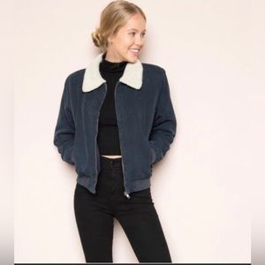 Brandy Melville Navy Bomber Jacket